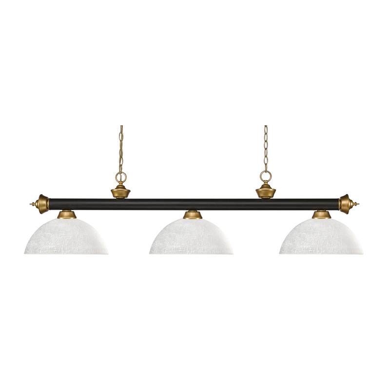 Z-Lite 200-3BRZ+SG-DWL14 Riviera Three Light Island Pendant, Bronze / Satin Gold