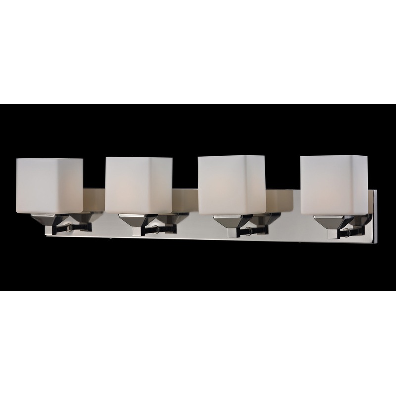 Z-Lite 2105-4V Quube Four Light Vanity, Chrome