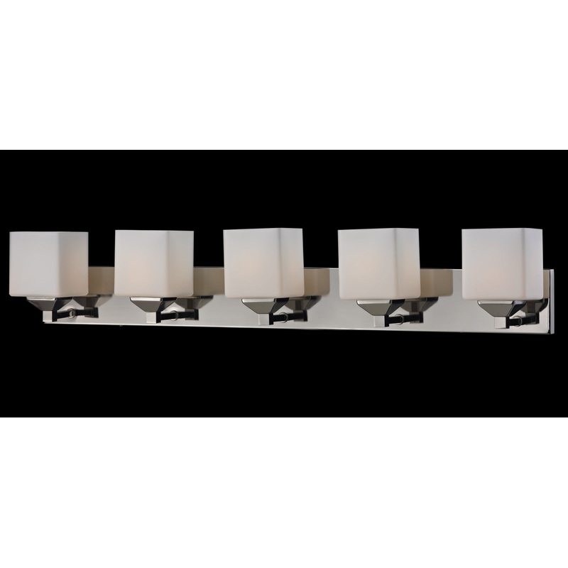 Z-Lite 2105-5V Quube Five Light Vanity, Chrome