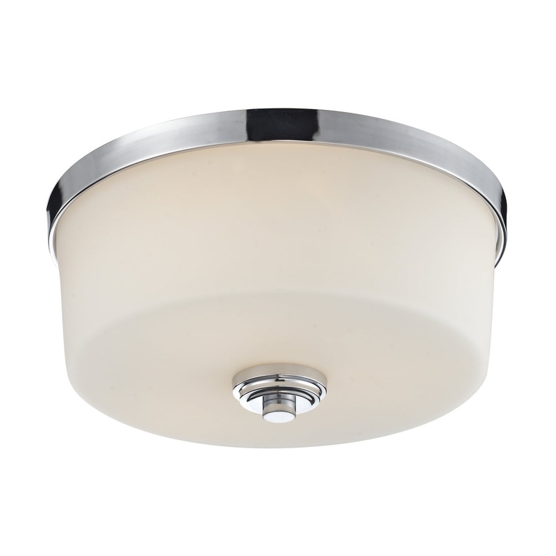 Z-Lite 225F3 Lamina Three Light Flush Mount, Chrome