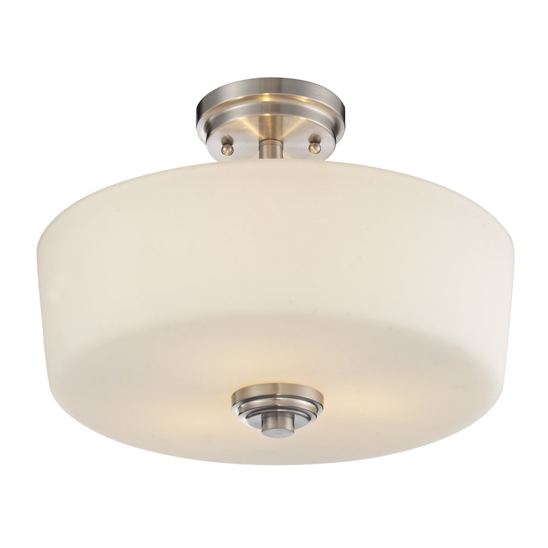 Z-Lite 226SF Lamina Three Light Semi Flush Mount, Brushed Nickel