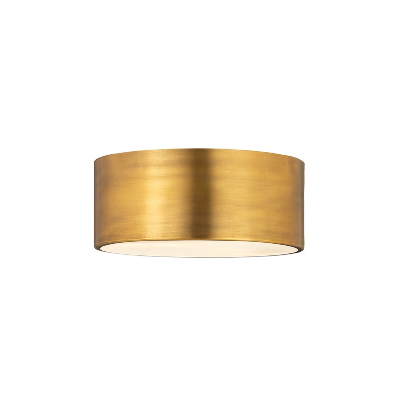 Z-Lite 2302F2-RB Harley Two Light Flush Mount, Rubbed Brass