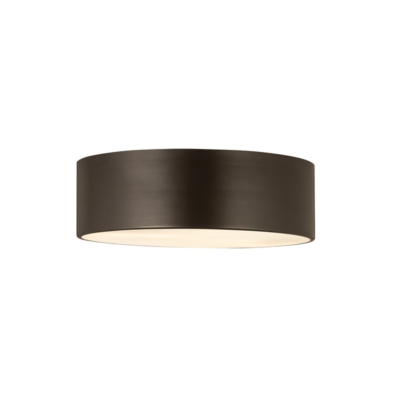 Z-Lite 2302F3-BRZ Harley Three Light Flush Mount, Bronze