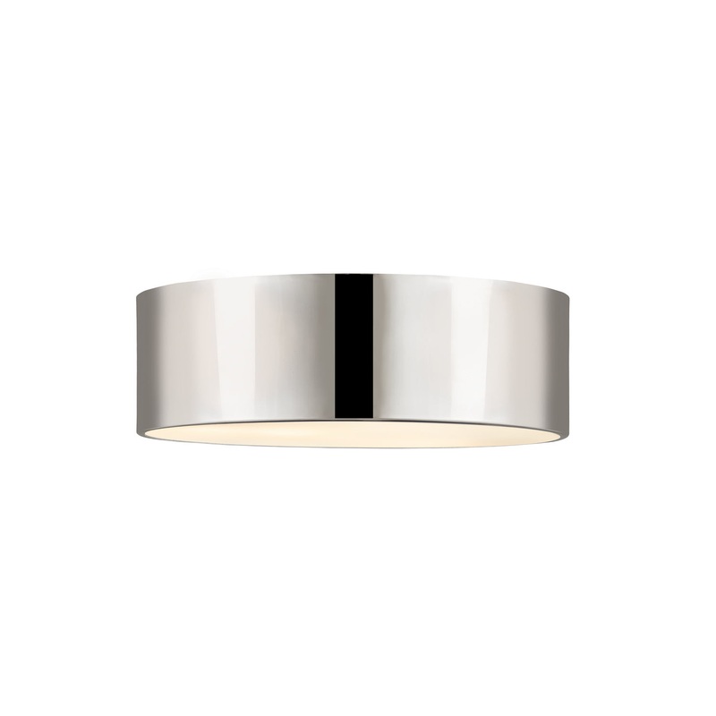 Z-Lite 2302F3-CH Harley Three Light Flush Mount, Chrome