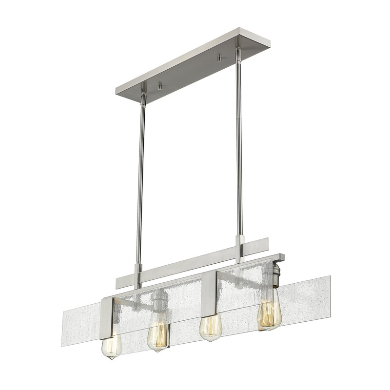Z-Lite 3002-32BN Gantt Four Light Island/Billiard, Brushed Nickel