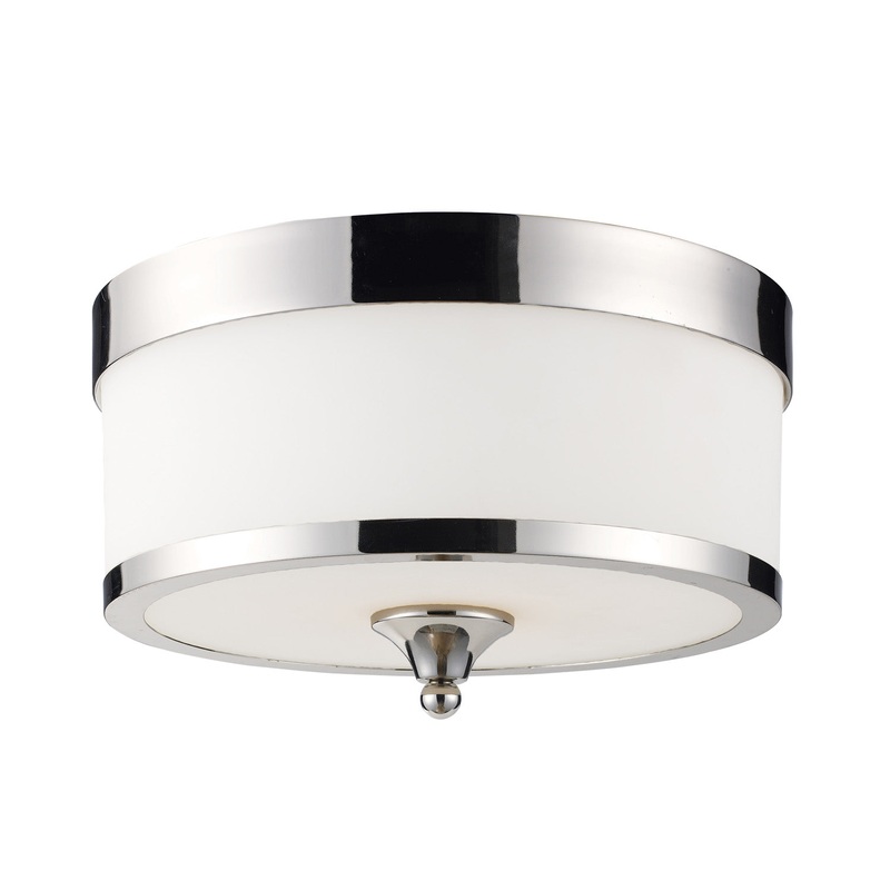 Z-Lite 307F-CH Cosmopolitan Three Light Flush Mount, Chrome