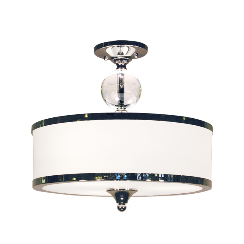 Z-Lite 307SF-CH Cosmopolitan Three Light Semi Flush Mount, Chrome