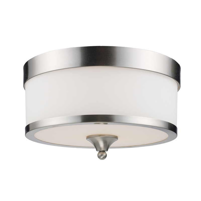 Z-Lite 308F-BN Cosmopolitan Three Light Flush Mount, Brushed Nickel