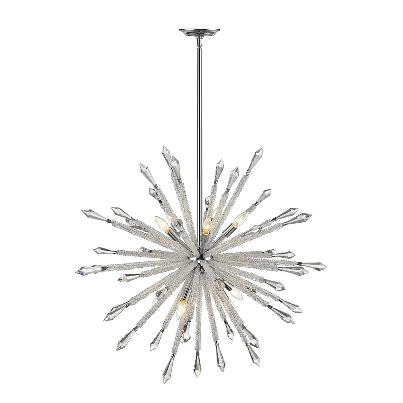 Z-Lite 4002-10 Soleia Ten Light Chandelier, Chrome