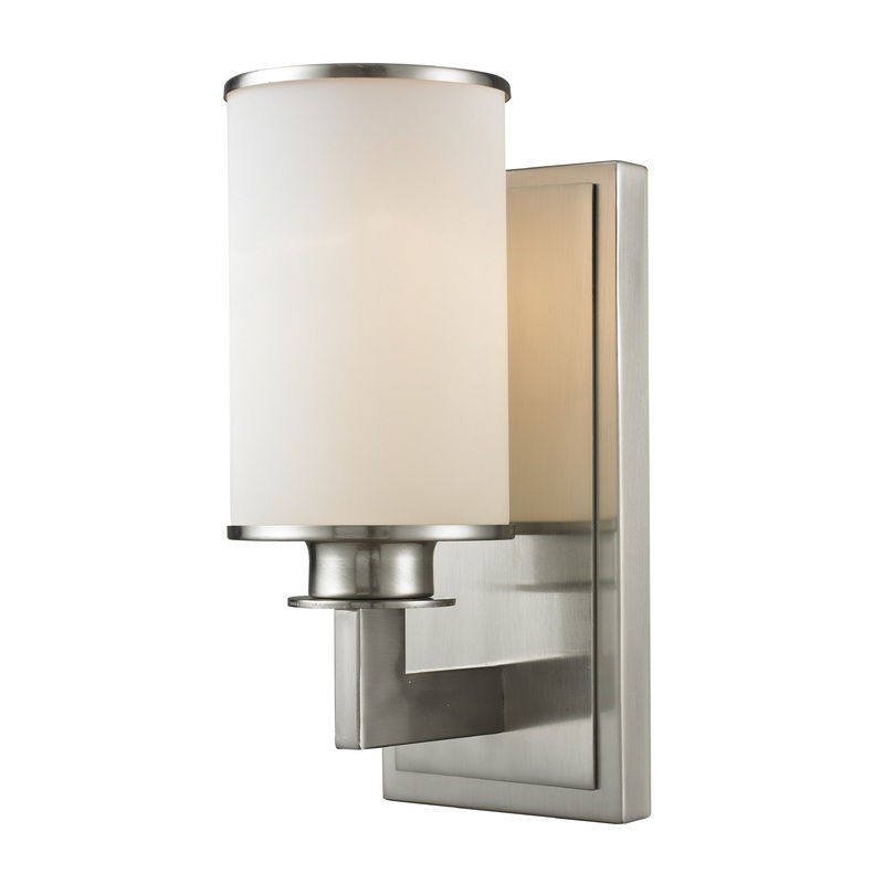 Z-Lite 412-1S Savannah One Light Wall Sconce, Brushed Nickel