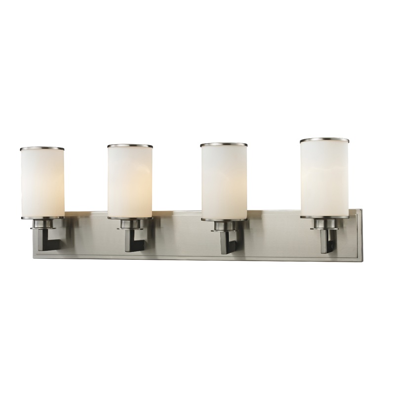 Z-Lite 412-4V Savannah Four Light Vanity, Brushed Nickel