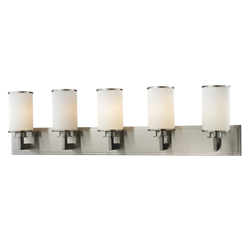 Z-Lite 412-5V Savannah Five Light Vanity, Brushed Nickel