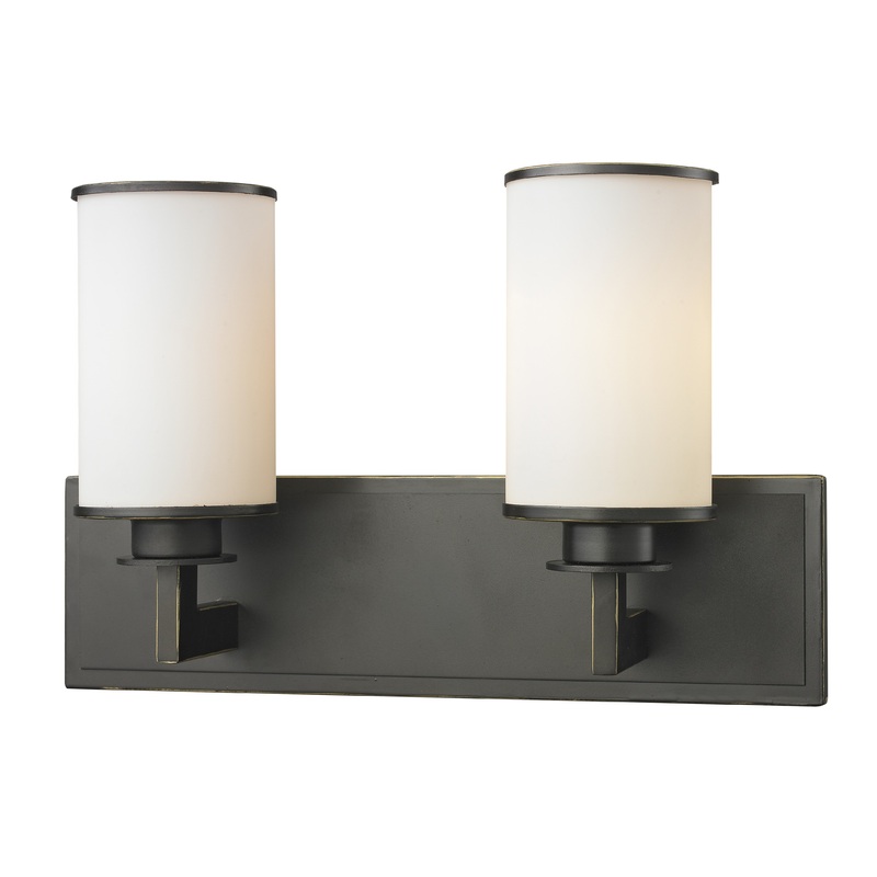 Z-Lite 413-2V Savannah Two Light Vanity, Olde Bronze
