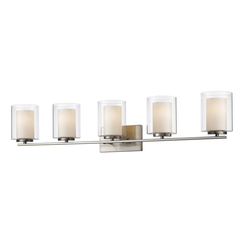 Z-Lite 426-5V-BN Willow Five Light Vanity, Brushed Nickel
