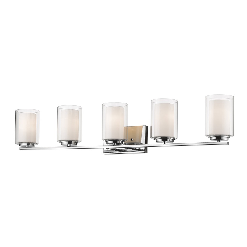 Z-Lite 426-5V-CH Willow Five Light Vanity, Chrome