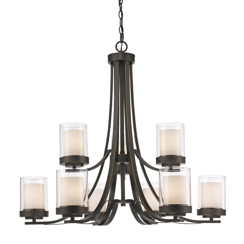 Z-Lite 426-9-OB Willow Nine Light Chandelier, Olde Bronze