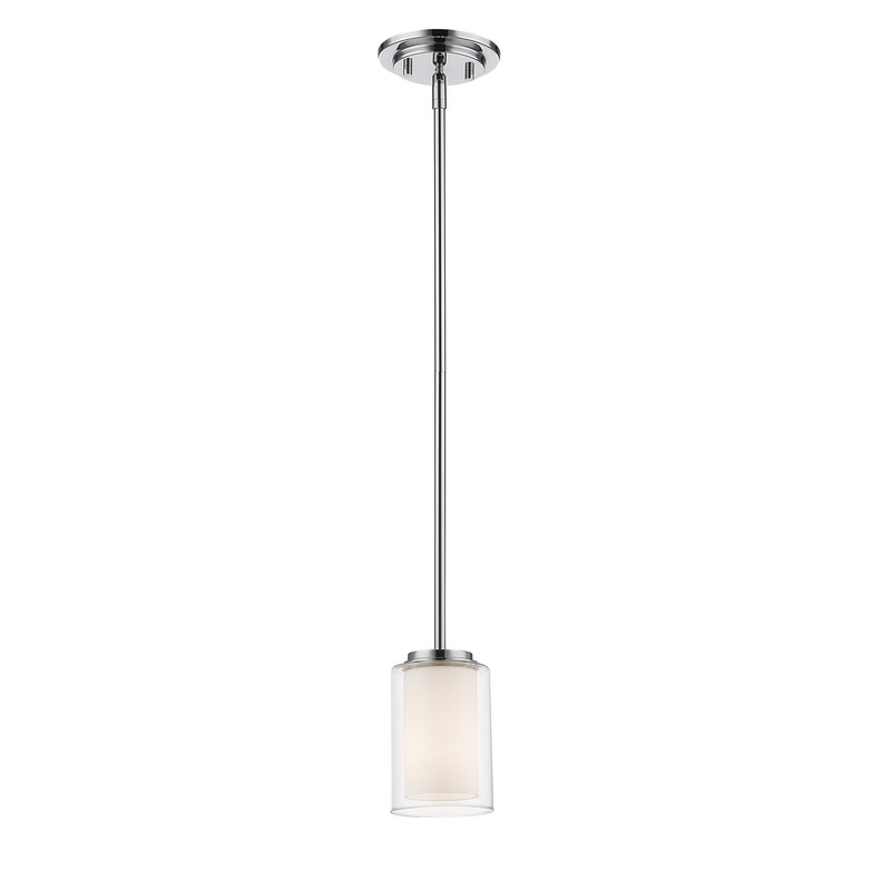 Z-Lite 426MP-CH Willow One Light Mini Pendant, Chrome