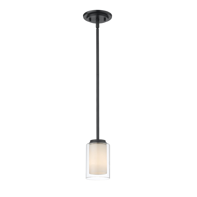 Z-Lite 426MP-MB Willow One Light Mini Pendant, Matte Black
