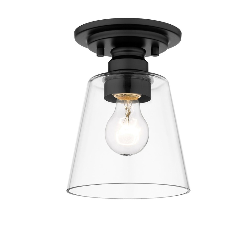 Z-Lite 428F1-MB Annora One Light Flush Mount, Matte Black