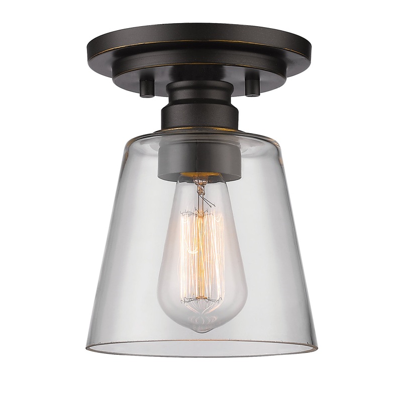 Z-Lite 428F1-OB Annora One Light Flush Mount, Olde Bronze