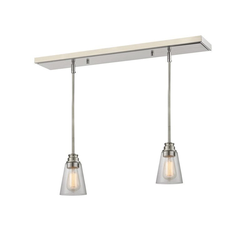 Z-Lite 428MP-2BN Annora Two Light Island Pendant, Brushed Nickel
