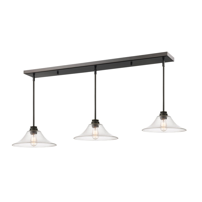 Z-Lite 428MP14-3OB Annora Three Light Island Pendant, Olde Bronze