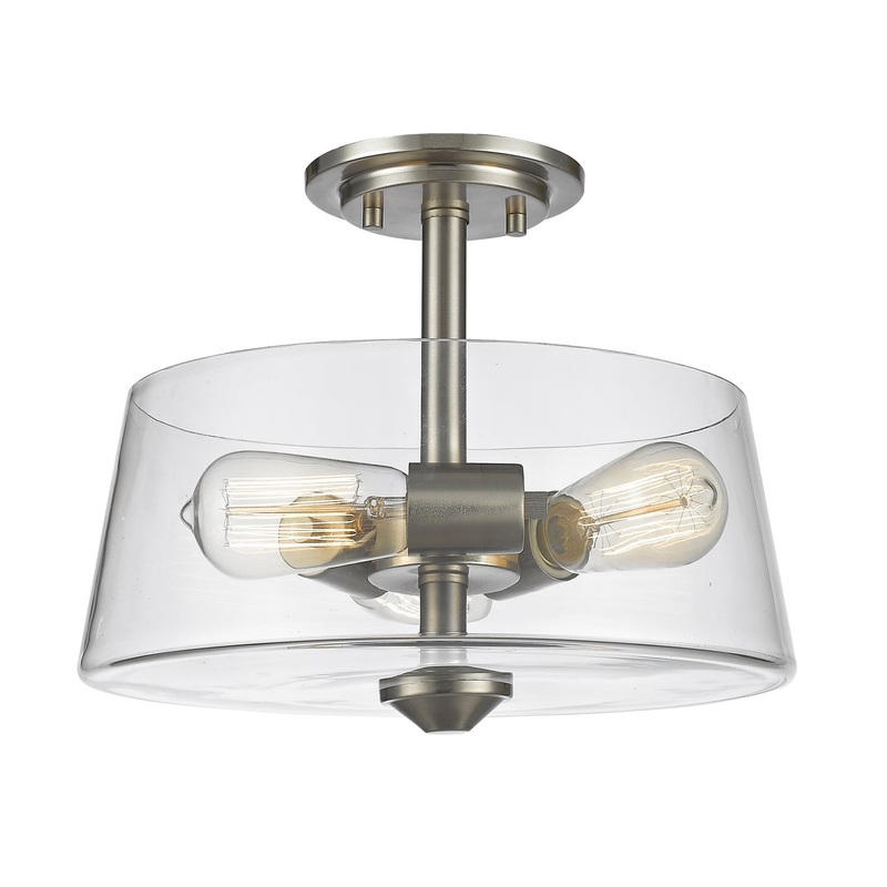 Z-Lite 428SF3-BN Annora Three Light Semi Flush Mount, Brushed Nickel