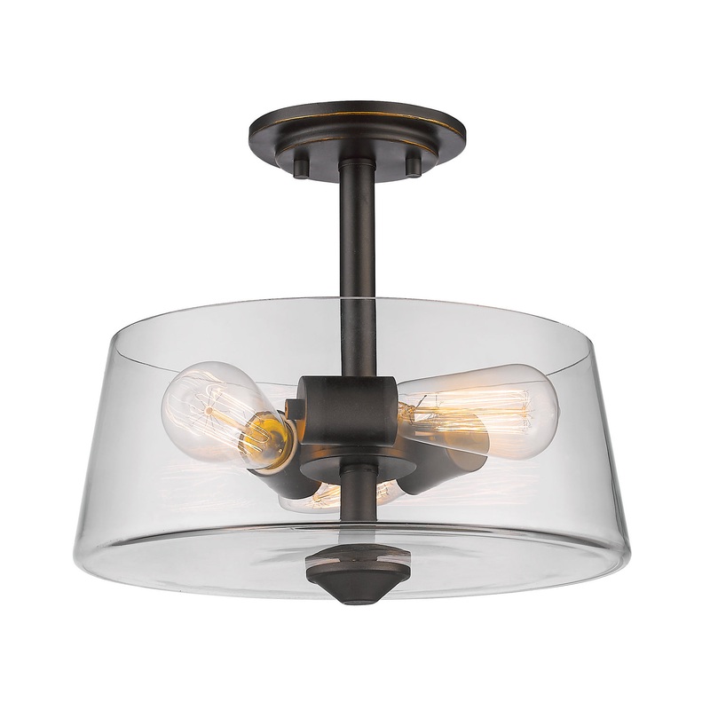 Z-Lite 428SF3-OB Annora Three Light Semi Flush Mount, Olde Bronze