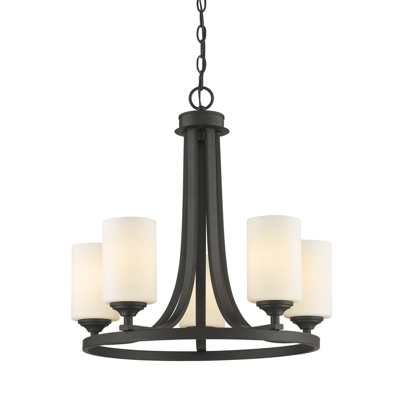 Z-Lite 435-5BRZ Bordeaux Five Light Chandelier, Bronze