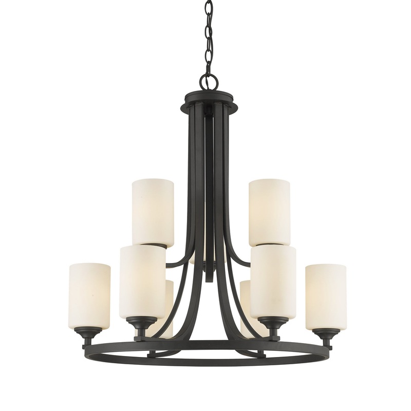 Z-Lite 435-9BRZ Bordeaux Nine Light Chandelier, Bronze
