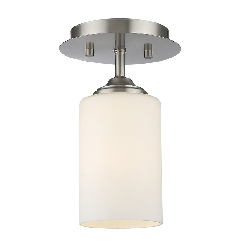 Z-Lite 435F1-BN Bordeaux One Light Flush Mount, Brushed Nickel