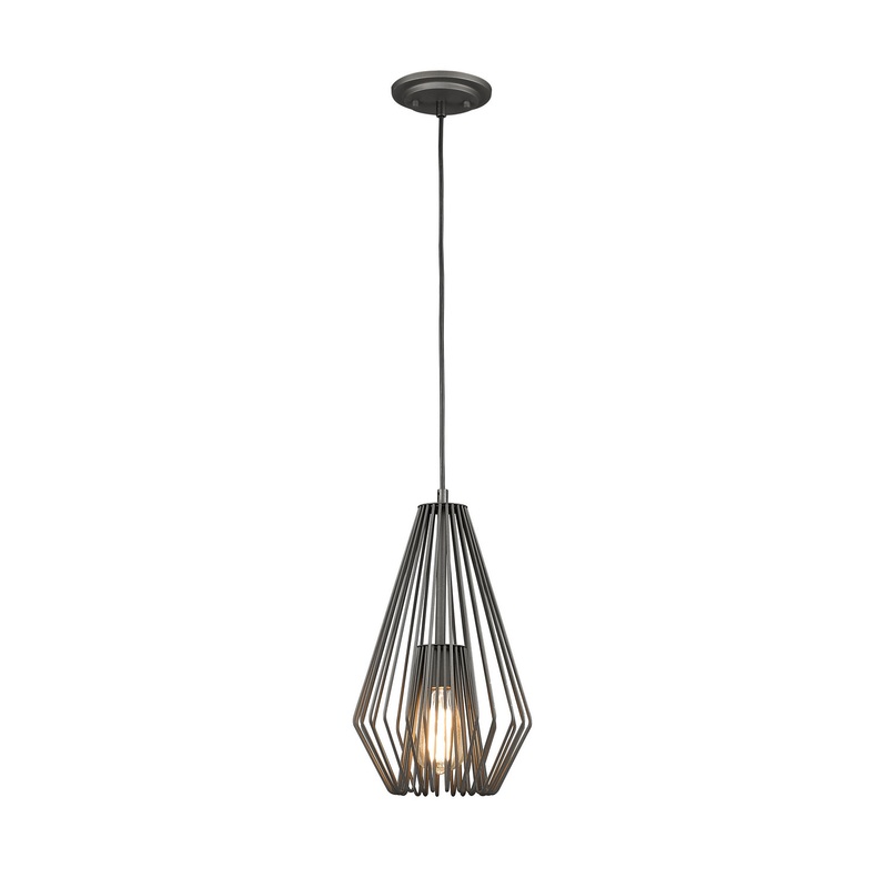 Z-Lite 442MP-BRZ Quintus One Light Mini Pendant, Bronze