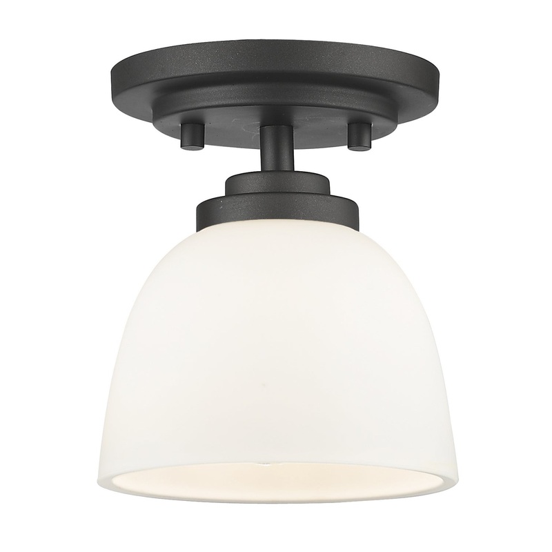 Z-Lite 443F1-BRZ Ashton One Light Flush Mount, Bronze
