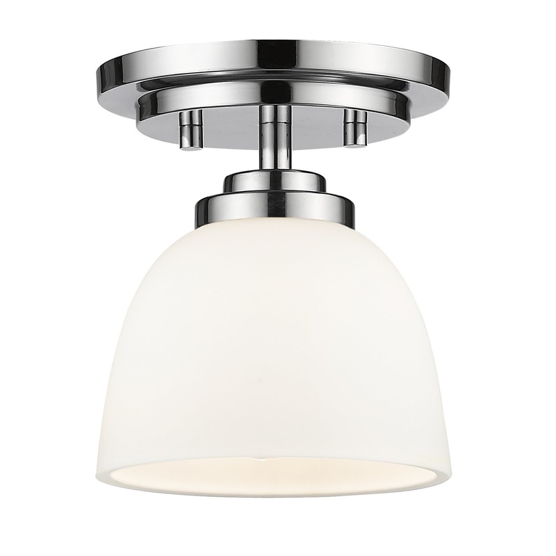 Z-Lite 443F1-CH Ashton One Light Flush Mount, Chrome