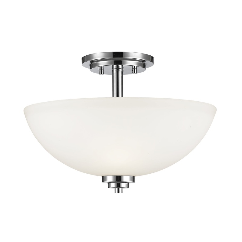 Z-Lite 443SF-CH Ashton Three Light Semi Flush Mount, Chrome