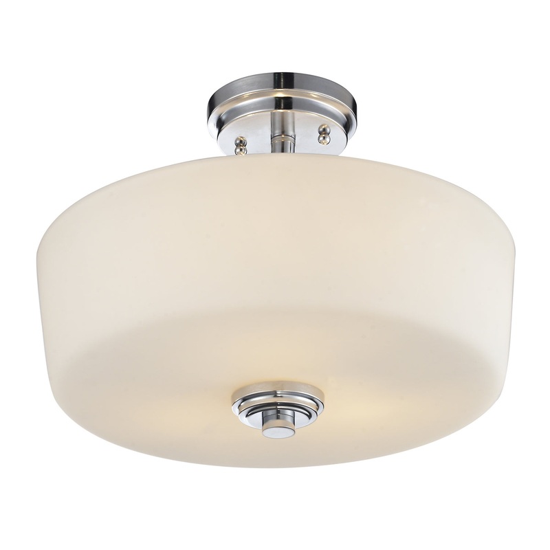 Z-Lite 225SF Lamina Three Light Semi Flush Mount, Chrome