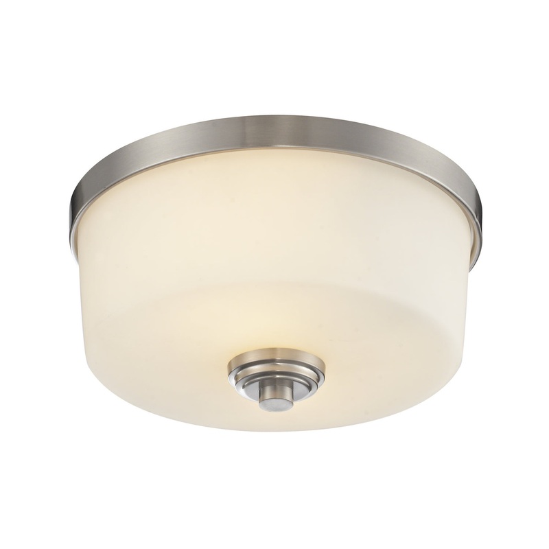 Z-Lite 226F2 Lamina Two Light Flush Mount, Brushed Nickel