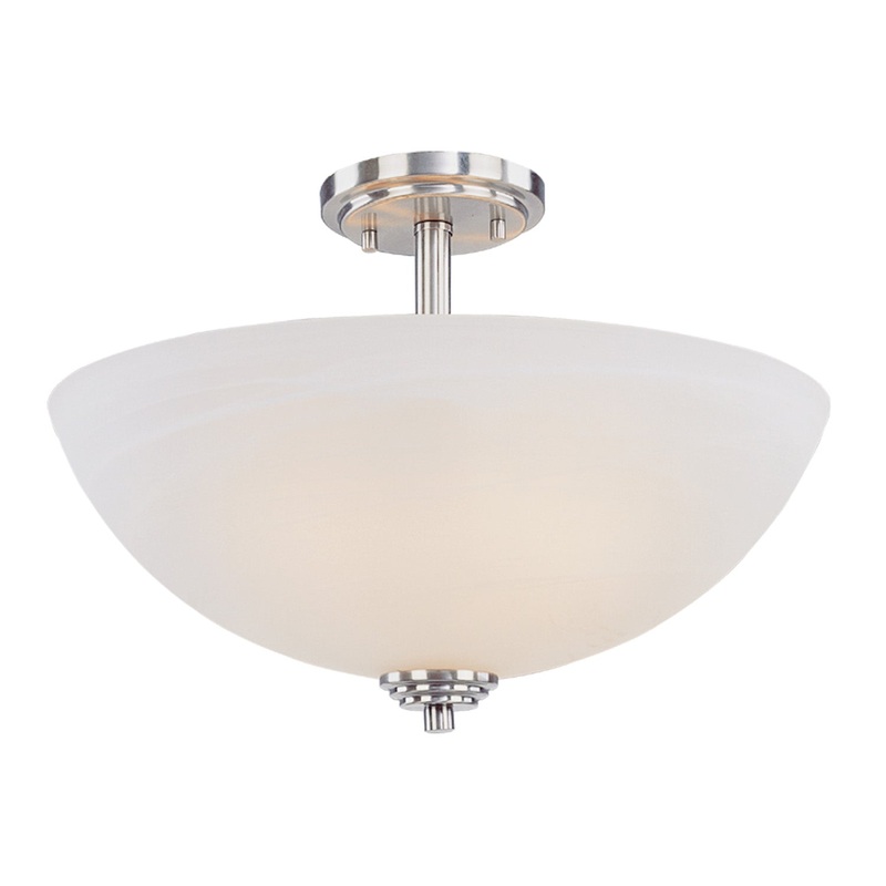 Z-Lite 314SF-BN Chelsey Three Light Semi Flush Mount, Brushed Nickel