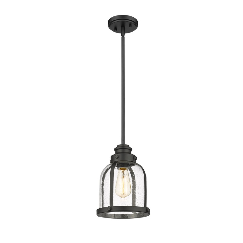 Z-Lite 337MP-MB Burren One Light Mini Pendant, Matte Black