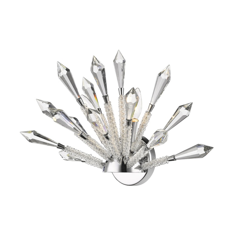 Z-Lite 4002-2S Soleia Two Light Wall Sconce, Chrome