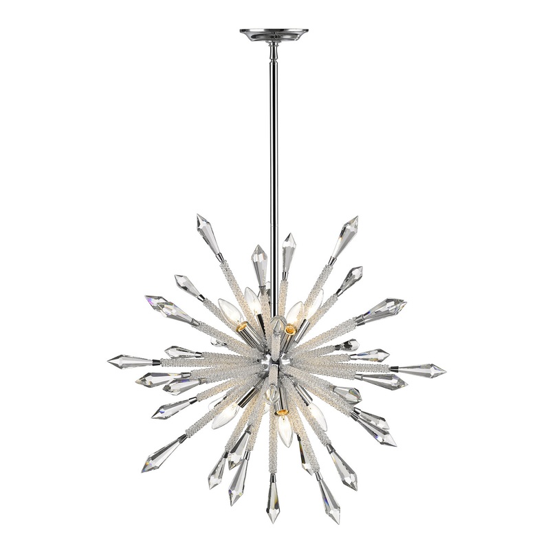 Z-Lite 4002-8 Soleia Eight Light Chandelier, Chrome