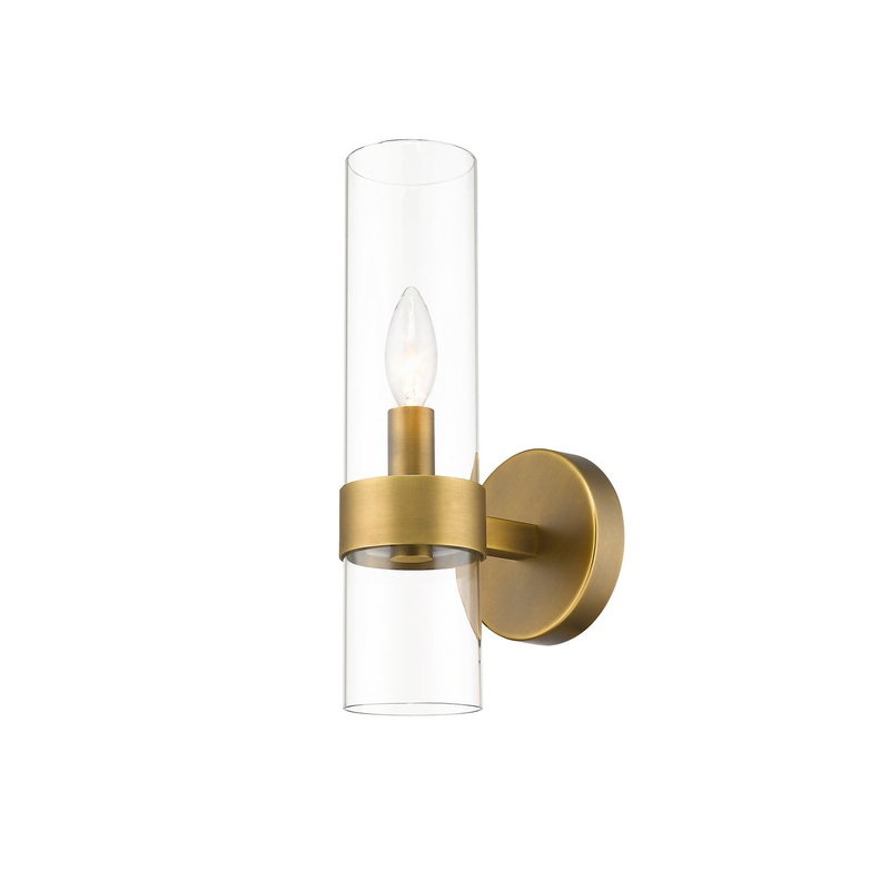 Z-Lite 4008-1S-RB Datus One Light Wall Sconce, Rubbed Brass