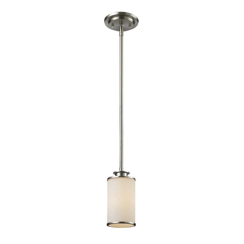 Z-Lite 412MP Savannah One Light Mini Pendant, Brushed Nickel