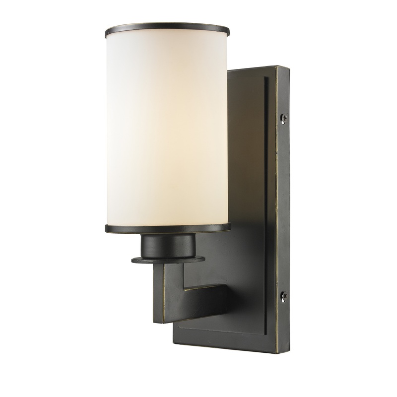 Z-Lite 413-1S Savannah One Light Wall Sconce, Olde Bronze