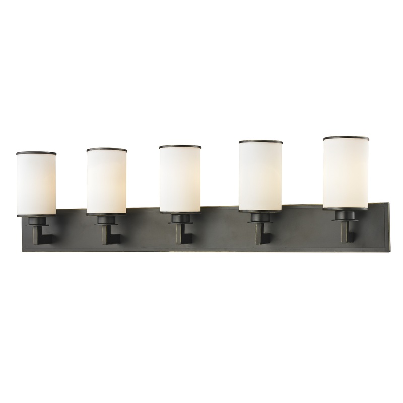 Z-Lite 413-5V Savannah Five Light Vanity, Olde Bronze