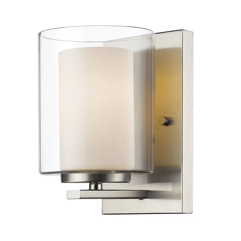 Z-Lite 426-1S-BN Willow One Light Wall Sconce, Brushed Nickel