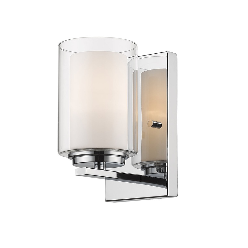 Z-Lite 426-1S-CH Willow One Light Wall Sconce, Chrome