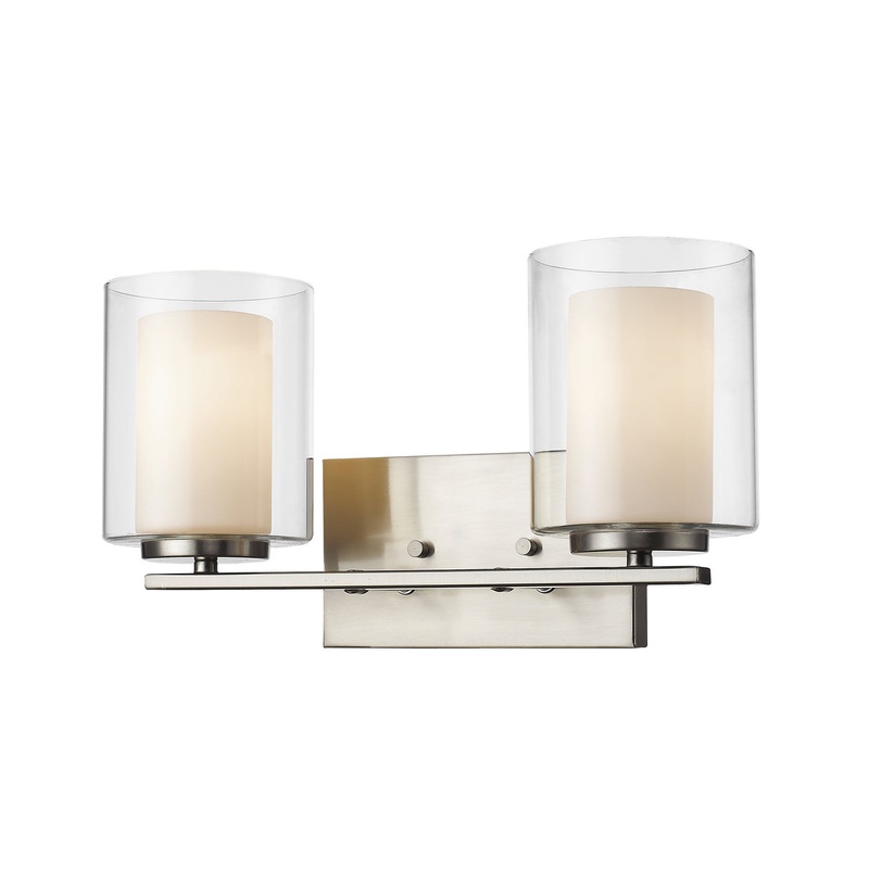 Z-Lite 426-2V-BN Willow Two Light Vanity, Brushed Nickel
