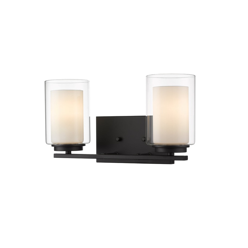 Z-Lite 426-2V-MB Willow Two Light Vanity, Matte Black