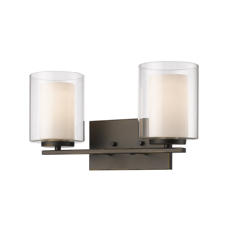 Z-Lite 426-2V-OB Willow Two Light Vanity, Olde Bronze